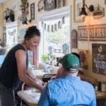 South Kelly Grill woman serving customer in American Canyon, Napa Valley